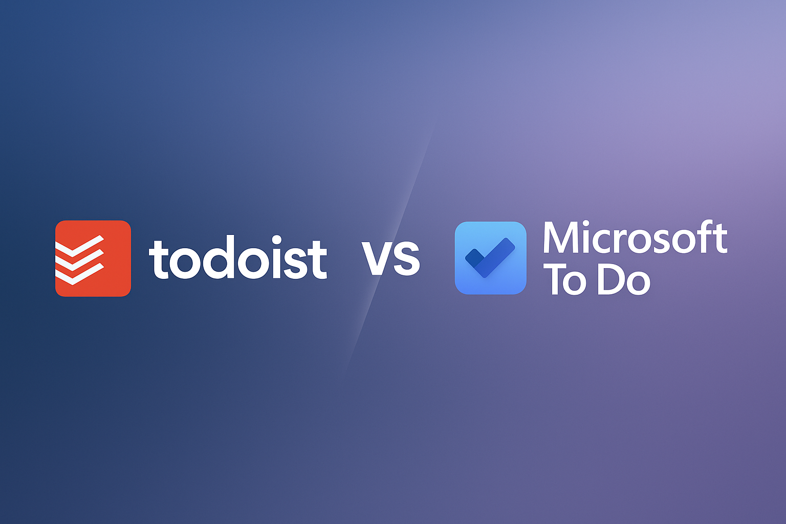 Todoist vs Microsoft To-Do comparison visualization showing premium vs free features